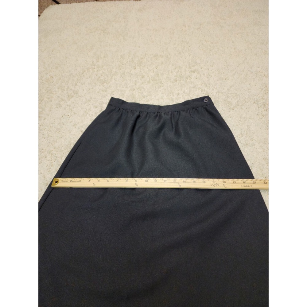 VINTAGE Haberdashery Womens Corporate A line Skirt Black Size 10 Two Pockets - Picture 7 of 15